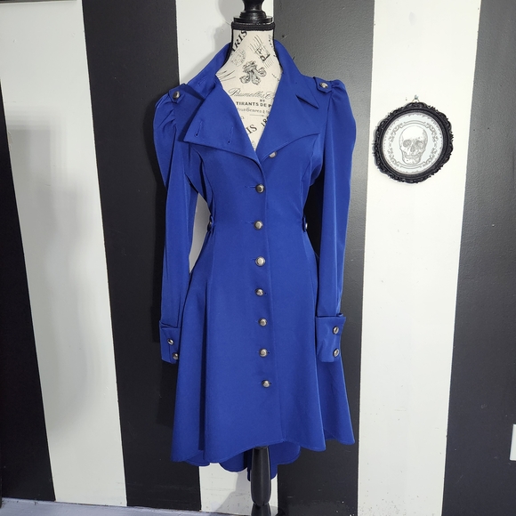 Cider Jackets & Blazers - Cider Royal Blue Trench Coat